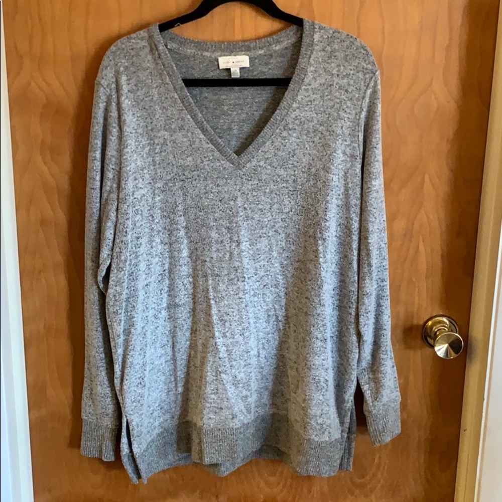 Lucky Brand Grey sweater soft warm long sleeve